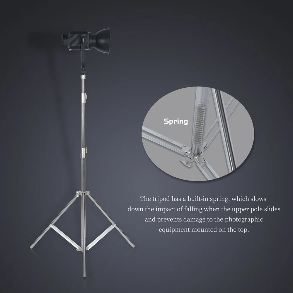 Super Stable Stainless Steel Big Tripod 2.8M Foldable Lighting Stand Tripod Photography For Fill Spot Light Softbox Photo Studio