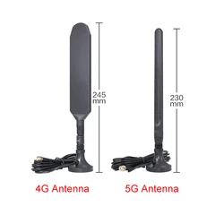 5G 4G LTE Router Antenna 3M Cable CPE PRO External Indoor High Gain Stronger With Magnet Base SMA TS9 Adapter Portable WiFi