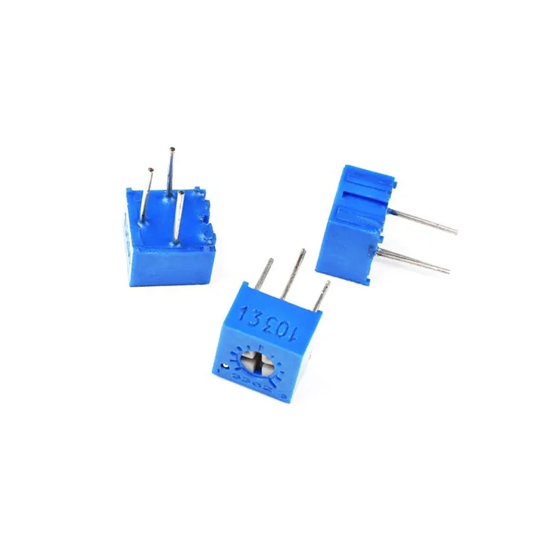 10pcs 3362P 101 201 501 102 202 502 103 203 503 104 204 504 105 Trimpo Trimmer Potentiometer 3362 500R 1K 2K 5K 10K 20K 50K 100K