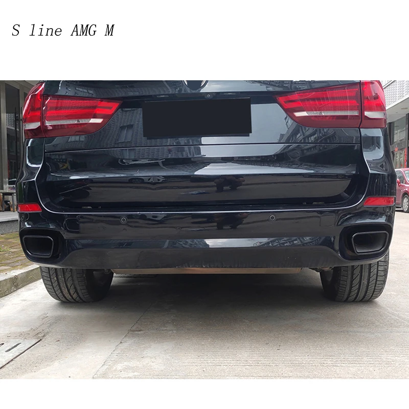 Car Styling For BMW X5 X6 F15 F16 for M Sports Version Exterior Accessories Auto Tail Throat Exhaust Pipe Decoration Covers Trim