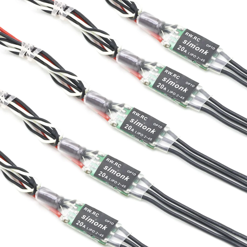 4pcs/lot Mr.Rc 16A / 20A / 30A Mini SimonK BLHeli ESC OPTO 20-499Hz 18KHz PWM 2-4S for QAV250 RC Quadcopter Multicopter