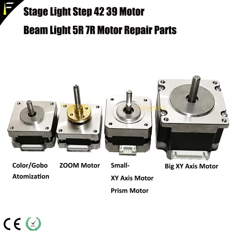 Step 42/39/57 Motor Beam Light 7R Motor XY Axis Pan Tilt Prism Zoom Motor Repair Parts Moving Light 230w R7 Rotate Motor