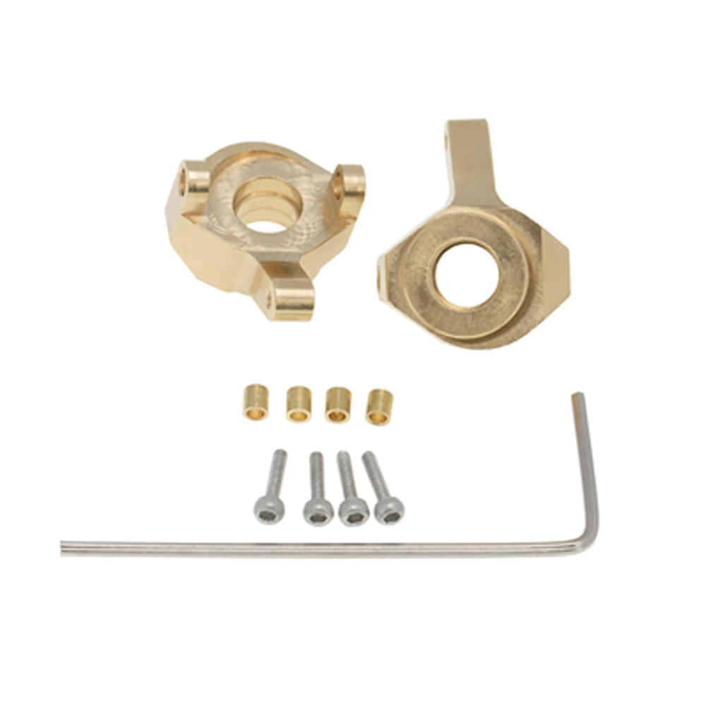 SCX24 90081 Copper counterweight, steering cup, coupler, bridge cover, hub counterweight, metal upgrade accessories