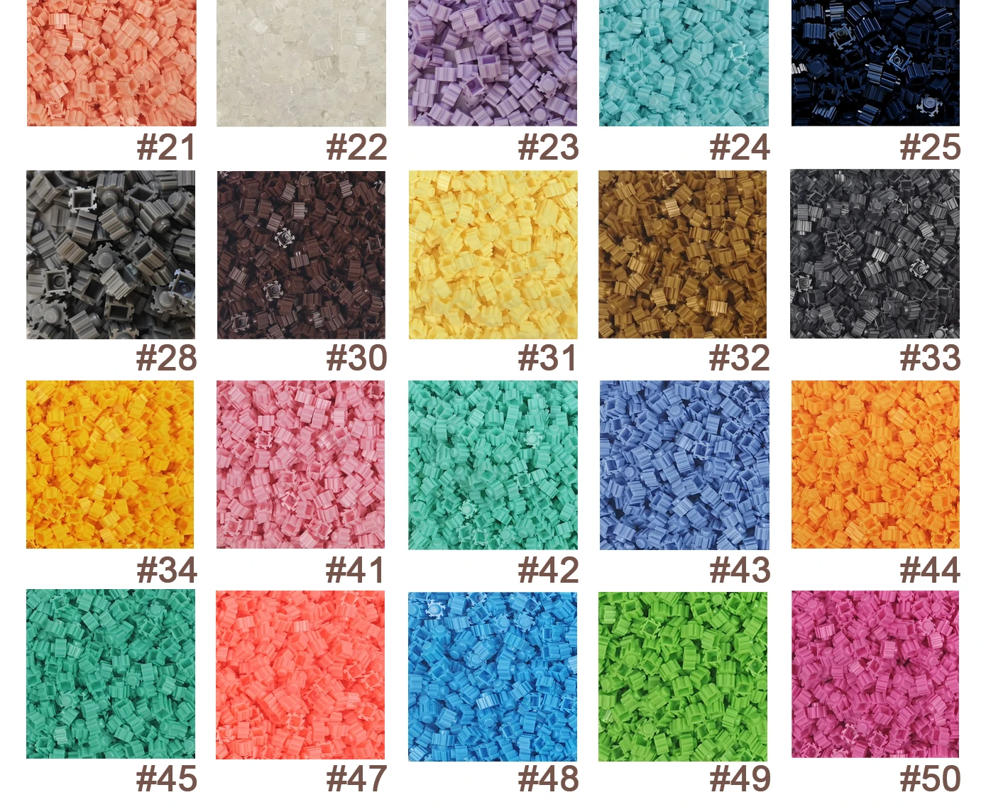 1000 stücke 8*8mm Pixel Kunst Puzzle Micro Diamant Bausteine 40 farben DIY 3D Kleine Ziegel für kinder Spielzeug Pädagogische Kinder – Detail 3
