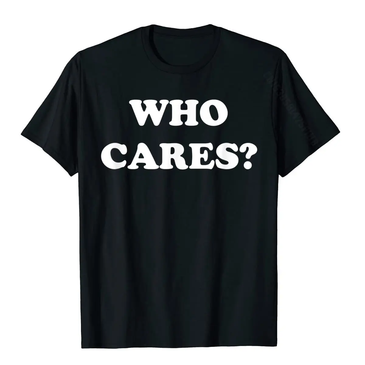 WHO CARES? Vintage Punk Rock Nihilism Negative T-Shirt T Shirts Street Funny Cotton Tops & Tees Printed On For Men