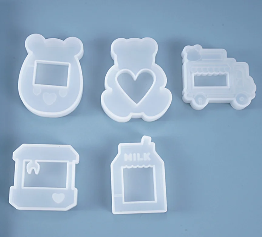 DIY crystal drop mold pendant accessories game machine milk box silicone mold