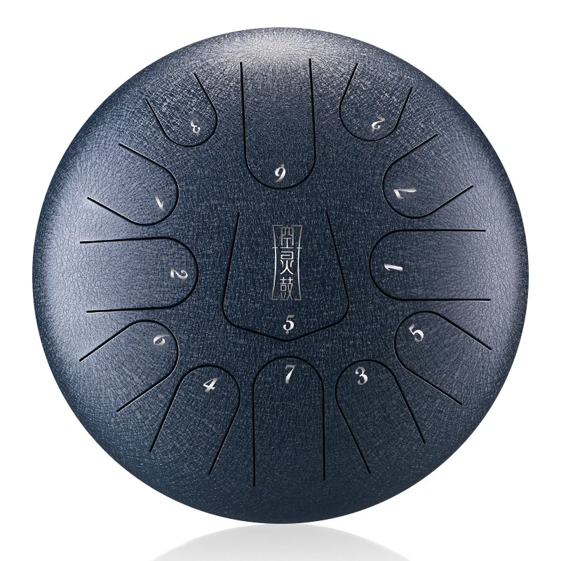 Brand 12 Inch Drum 13 Tone Steel Tongue Drum  With Padded Drum Bag And A Pair Of Mallets  huedrum Yoga Meditation