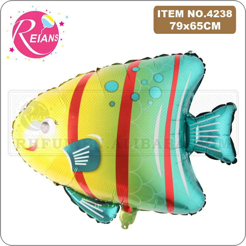 Large Fish Balloons, Foil Shark Balloon Sea World Horse Star Globos Birthday Party Decorations Kid Inflatable Toys Wedding Decor