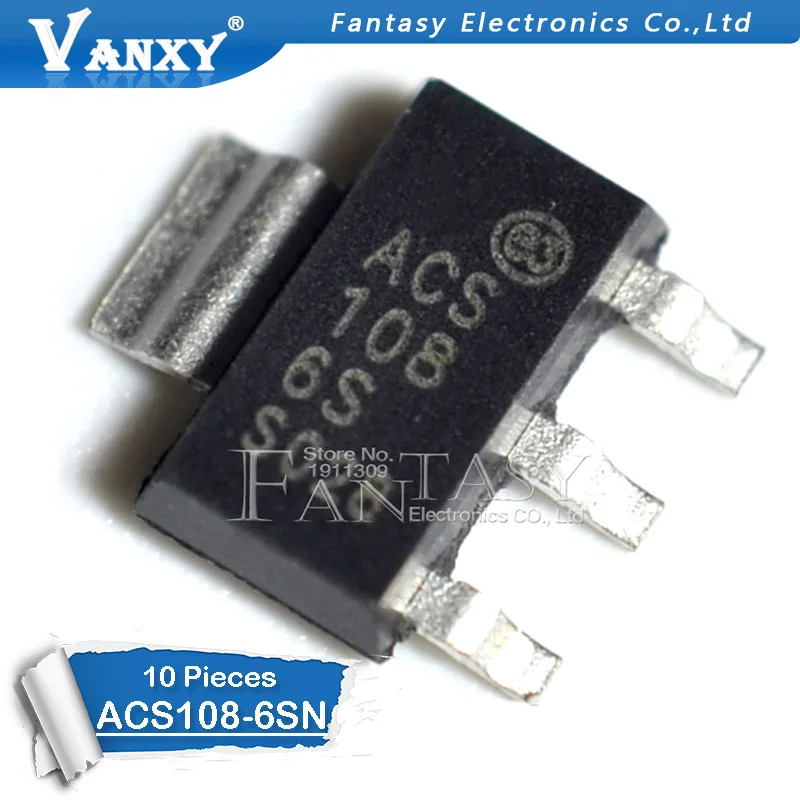 10 piezas ACS108-6SN-TR ACS108-8SN SOT223 0,8a 600V SOT-223 ACS108-5SN ACS108 108-6S SOT ACS108-6SN