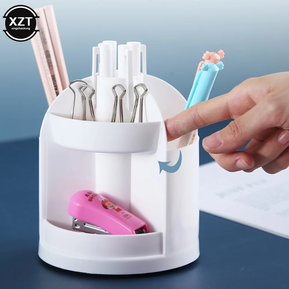 Multi-funktionale Rotation Kawaii Große Kapazität Stift Halter Bleistift Make-Up Lagerung Box Desktop Organizer Stand Fall Schule Büro