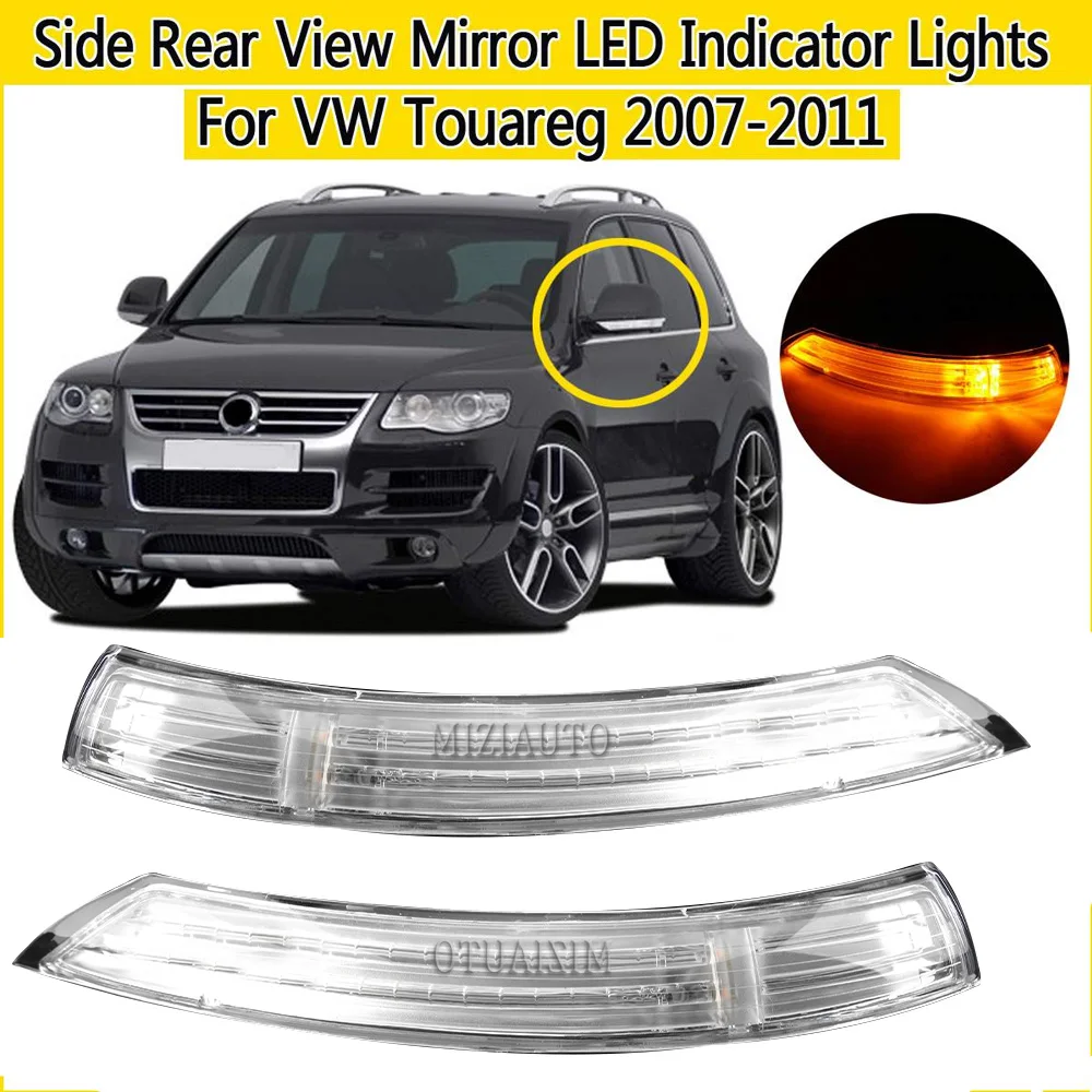 

Side Rear View Mirror Turn Signal Light for VW Touareg 2007 - 2011 LED Side Rearview Lamp Left/Right 7L6949101C 7L6949102C