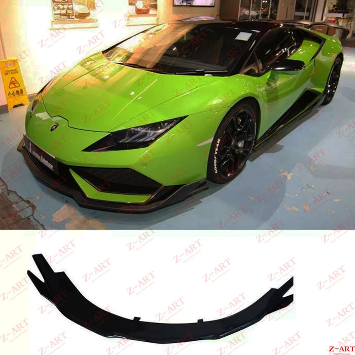 Z-ART LP610 Carbon Fiber Front Lip for Lamborghini LP610 Carbon Fiber Front Side Skirts for Huracan LP610 Side Flap