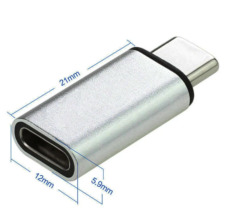 Typ c Adapter Für iPhone Kabel Weibliche Typ-c Daten Lade Anschluss Für Huawei P20 Pro Mate 20 Samsung s9 S10