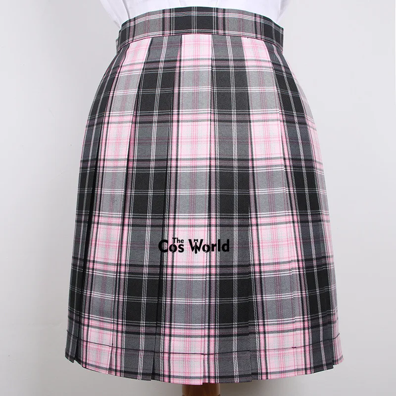 [Spicy Girl] Japanese Summer High Waist Pleated Plaid Skirts For JK School Uniform Students Cloths