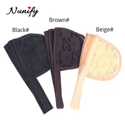 Nunify Good Quality 1-5Pcs Ponytail Hair Net For Making Ponytail With Adjustable Strap Weaving Wig Caps Poney Tail Wig Maker
