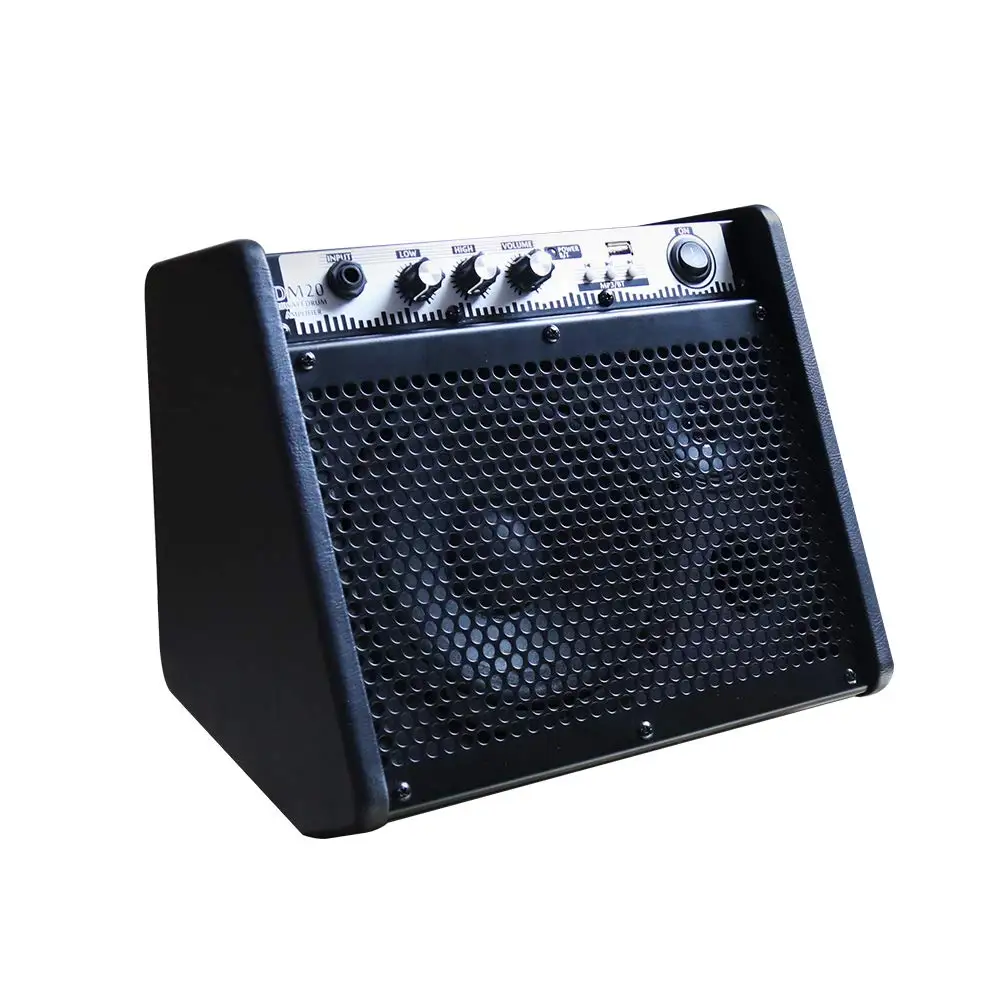 Coolmusic DM20 Amplifier Bluetooth Speaker Professional for Electronic Drum Kit Piano Keyboard with E-Drum Noise-Reduction Cable