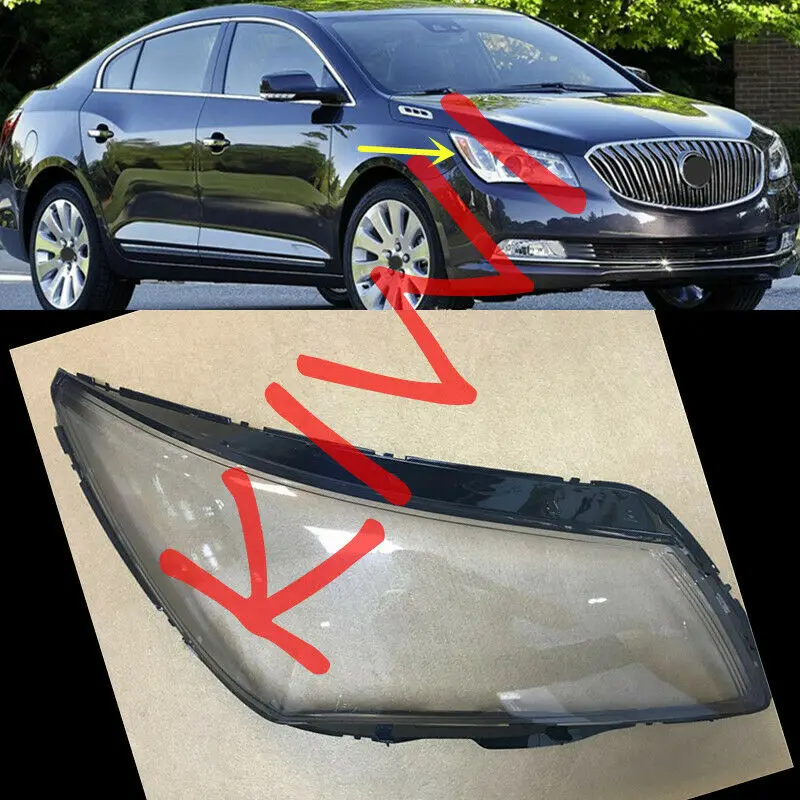 For Buick Lacrosse 2013 2014 2015 2pcs High quality Headlight Cover Transparent PC With Glue