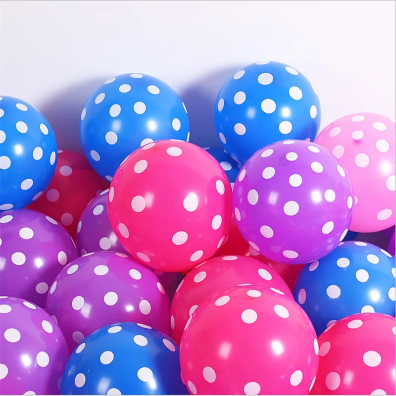 Children's Day Birthday Party Decoration Bar Storefront Wedding Layout 12 Inch 2.8g Spotted Latex Balloon