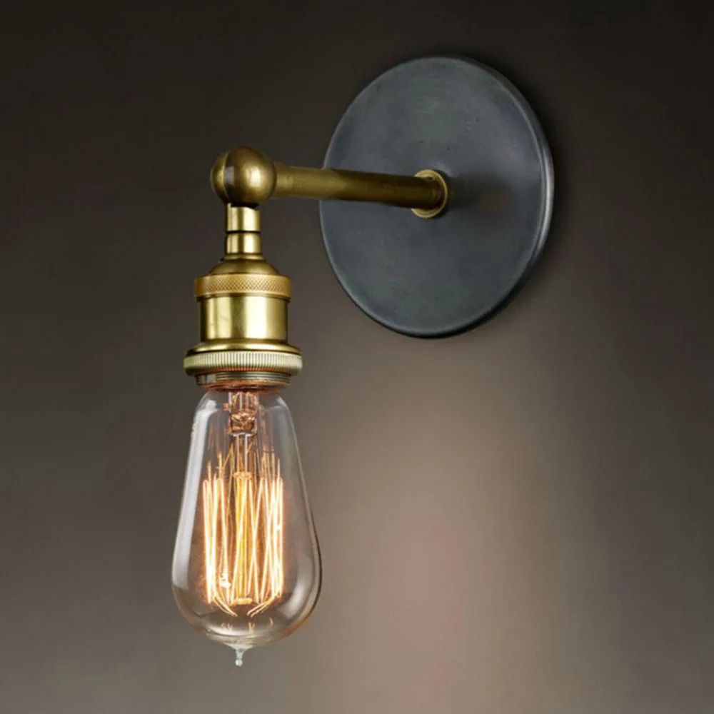 Simple wall lamp retro single arm wall lamp E27 interface AC85-220V suitable for kitchen corridor bedroom living room garage