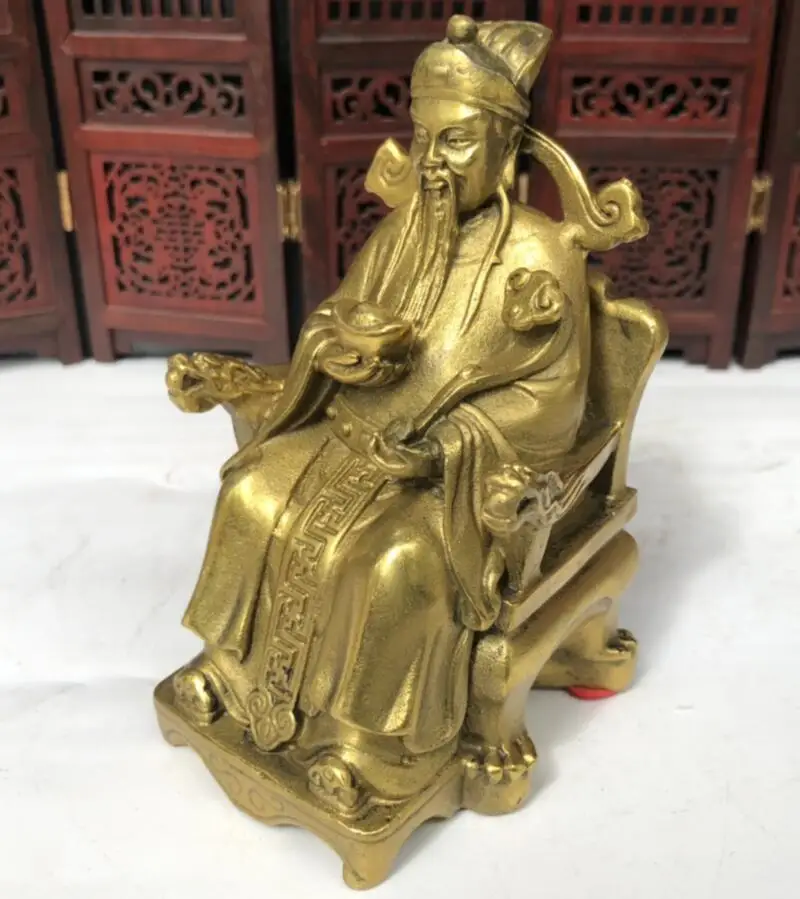 China brass god of wealth crafts statue