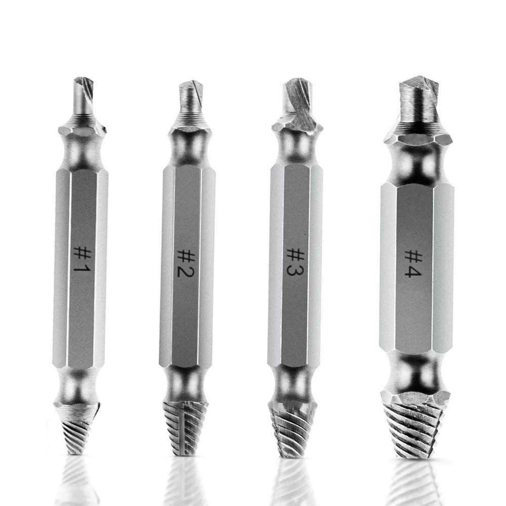 Extractor de tornillos dañados, juego de guía de brocas, fácil de quitar, Perno, herramienta removedora de tornillos, 4/5/6 Uds.