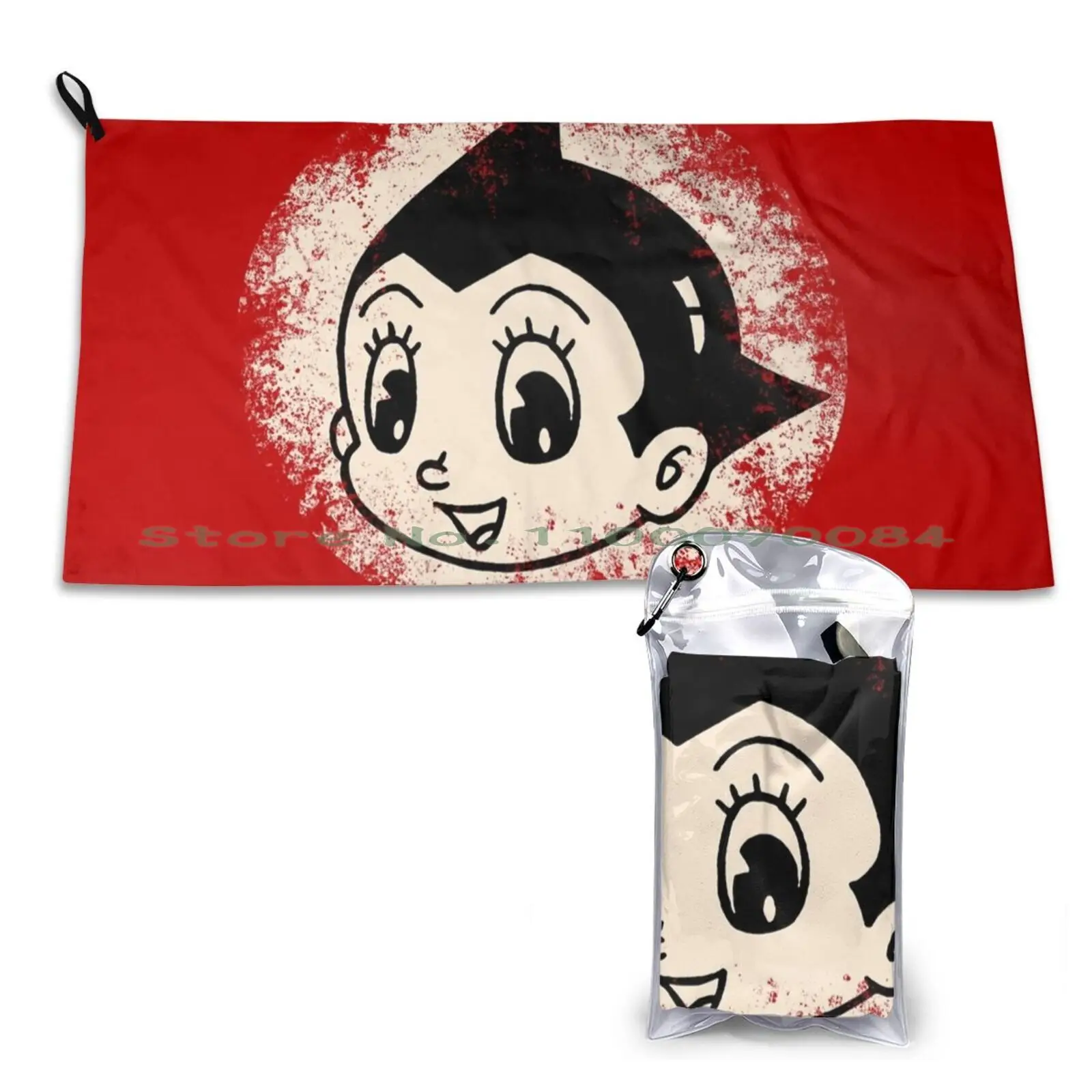 Vintage Astroboy Quick Dry Towel Gym Sports Bath Portable Geek Gamers Metal Gear Solid Foxhound Mgs5 Ps4 Soft Sweat-Absorbent