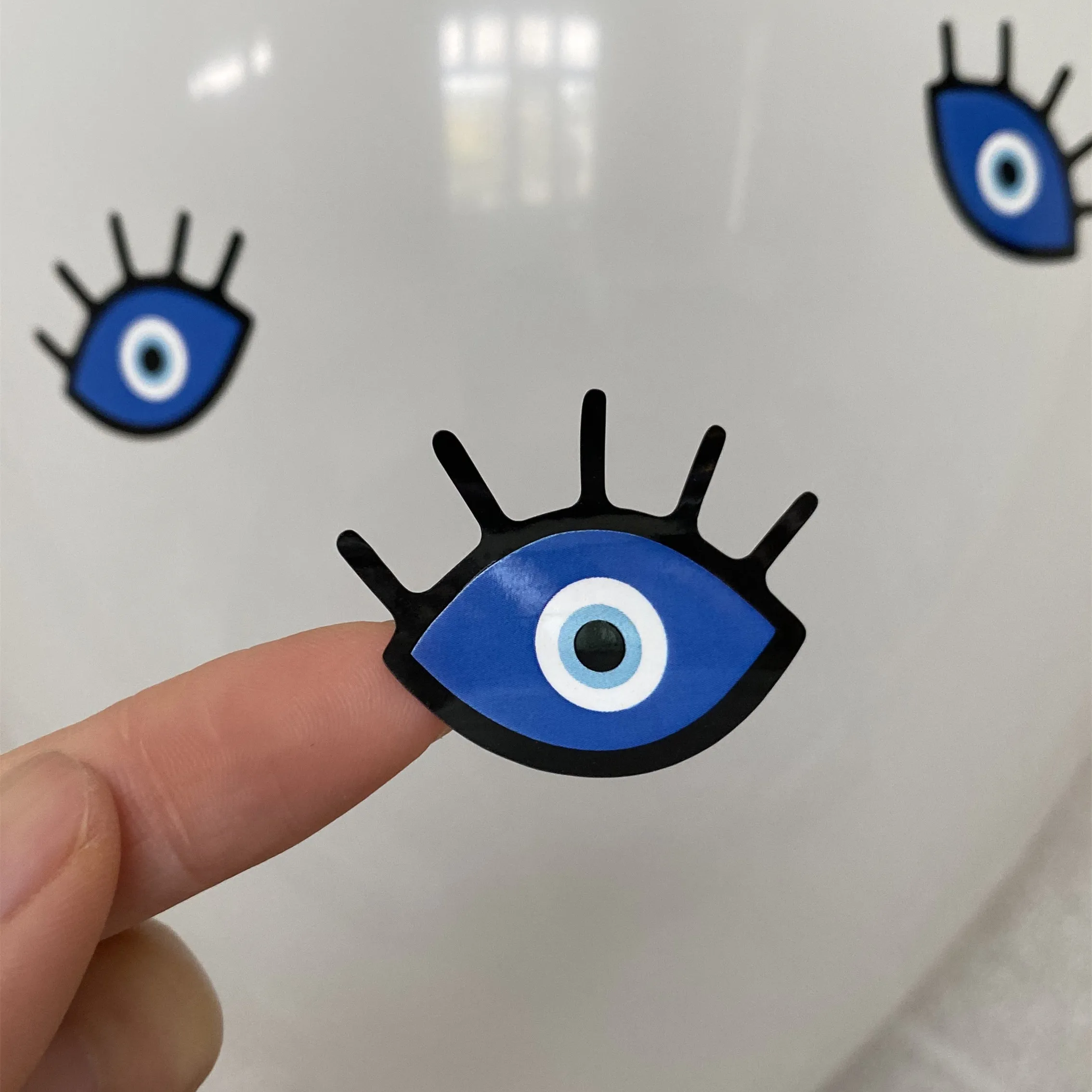 Evil eye latex balloons with Turkish eye vinyl decal stickers