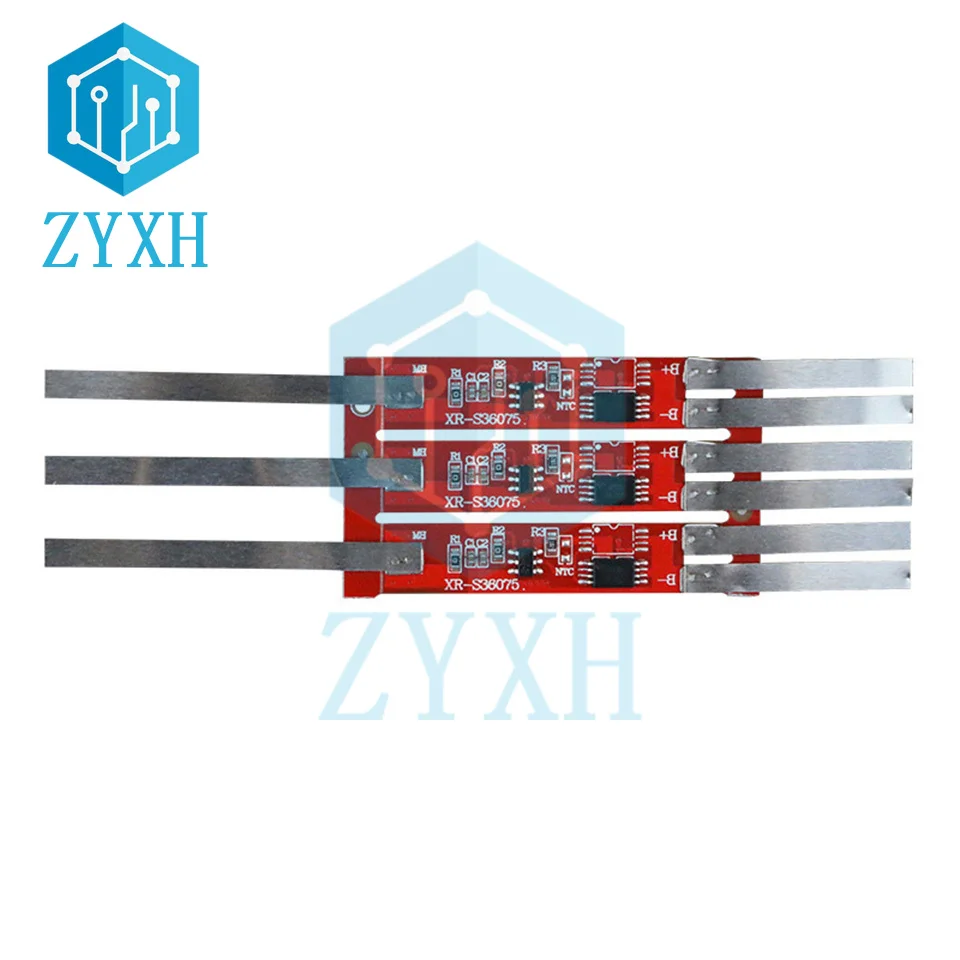 10 قطعة 2S BMS 3A 7.4 فولت 18650 ليثيوم شاحن بطارية لوح حماية مع النيكل قطاع لحام ل أدوات كهربائية/قوة البنك