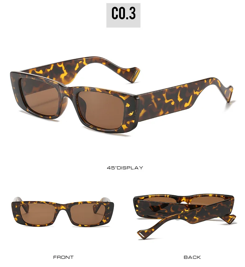Oec cpo Vintage quadratische Sonnenbrille Frauen Retro kleine Rechteck Sonnenbrille weibliche sexy orange Brille für Männer Lunette de Soleil – Detail 9