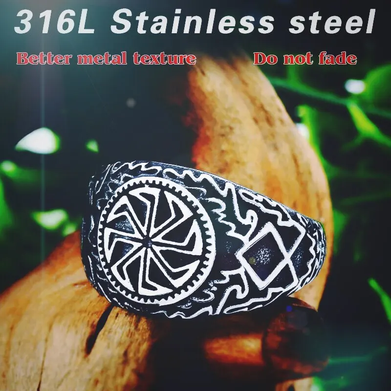 Beier 316L Stainless Steel high quality Nose viking for men scandinavian Runic Amulet Ring fasion jewelry LR582