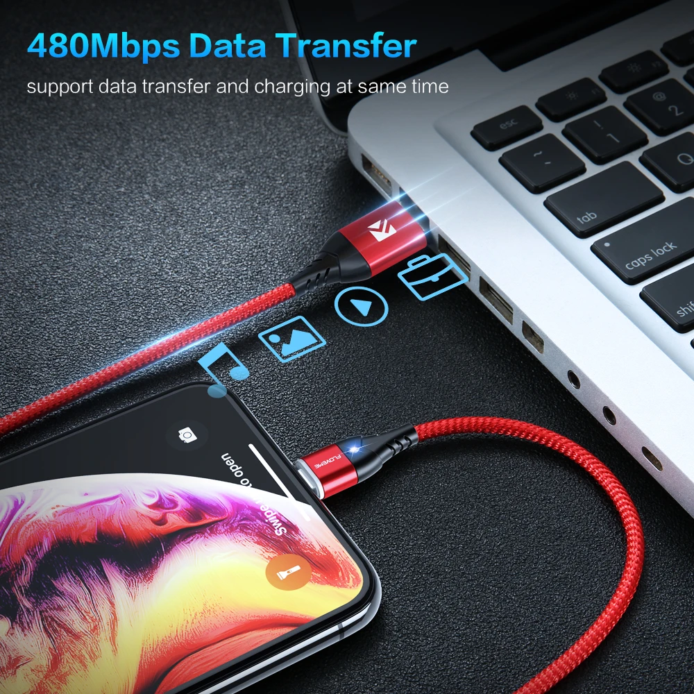 FLOVEME-Cable Micro USB magnético 3A para móvil, Cable de carga rápida de datos, tipo C, para Xiaomi, iPhone 7, 8, Samsung
