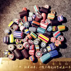 Mix Wholesale 50gram Nepal Hand Lampwork Safron Colorful Cylinder Beads Antiqued Trade DIY Beads TSB0187