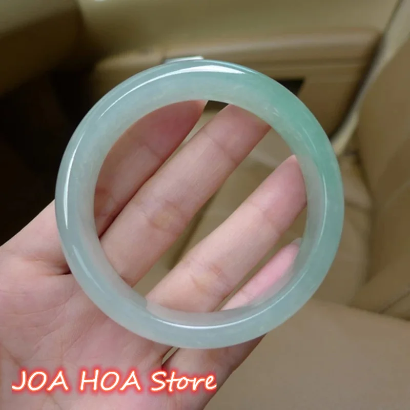 Real Green Jade Bracelet Natural Handmade Lady Party Bangles Fine Jewellry