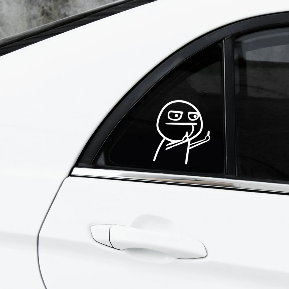 Funny Middle Finger Car Sticker for Opel Astra J H G Insignia Vectra C Mokka Zafira B Skoda Octavia A5 2 Rapid Fabia Yeti Superb