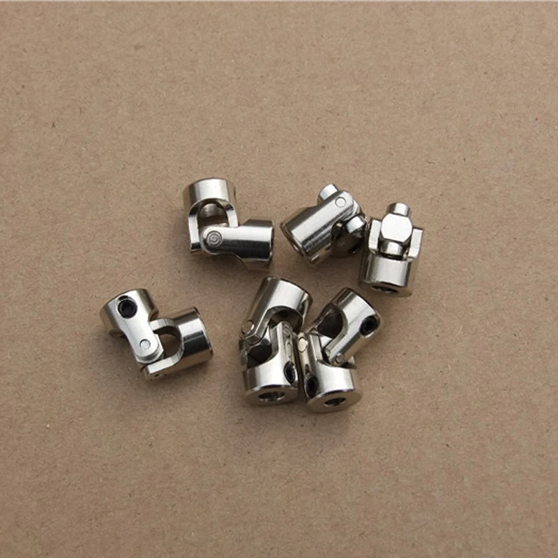 AXSPEED 2PCS RC Car Boat Model Universal Shaft Coupler Motor Connector Metal Universal Joint Coupling