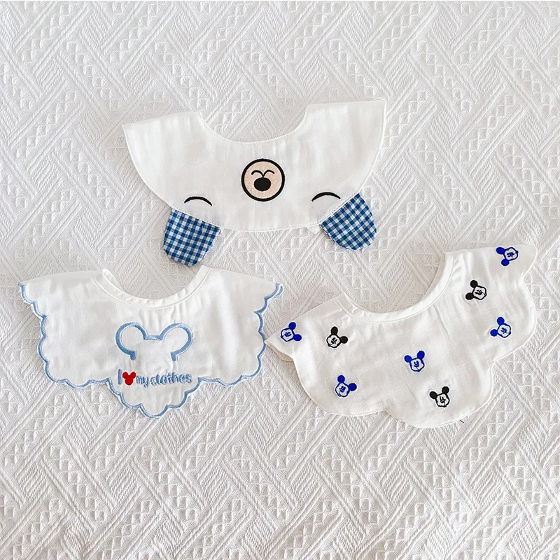 3Pcs/Lot Baby Girl Bibs Tassel Saliva Towel Lace Embroidery Newborn Feeding Apron Boys Bandana Burp Cloths Feeding Fake Collar