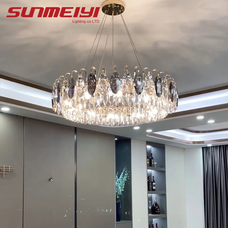 Modern Led Chandeliers Lamp Crystal Pendant Chandelier Living Room Lights For Bedroom Luxury Dining Room Hotel Hanging Lighting