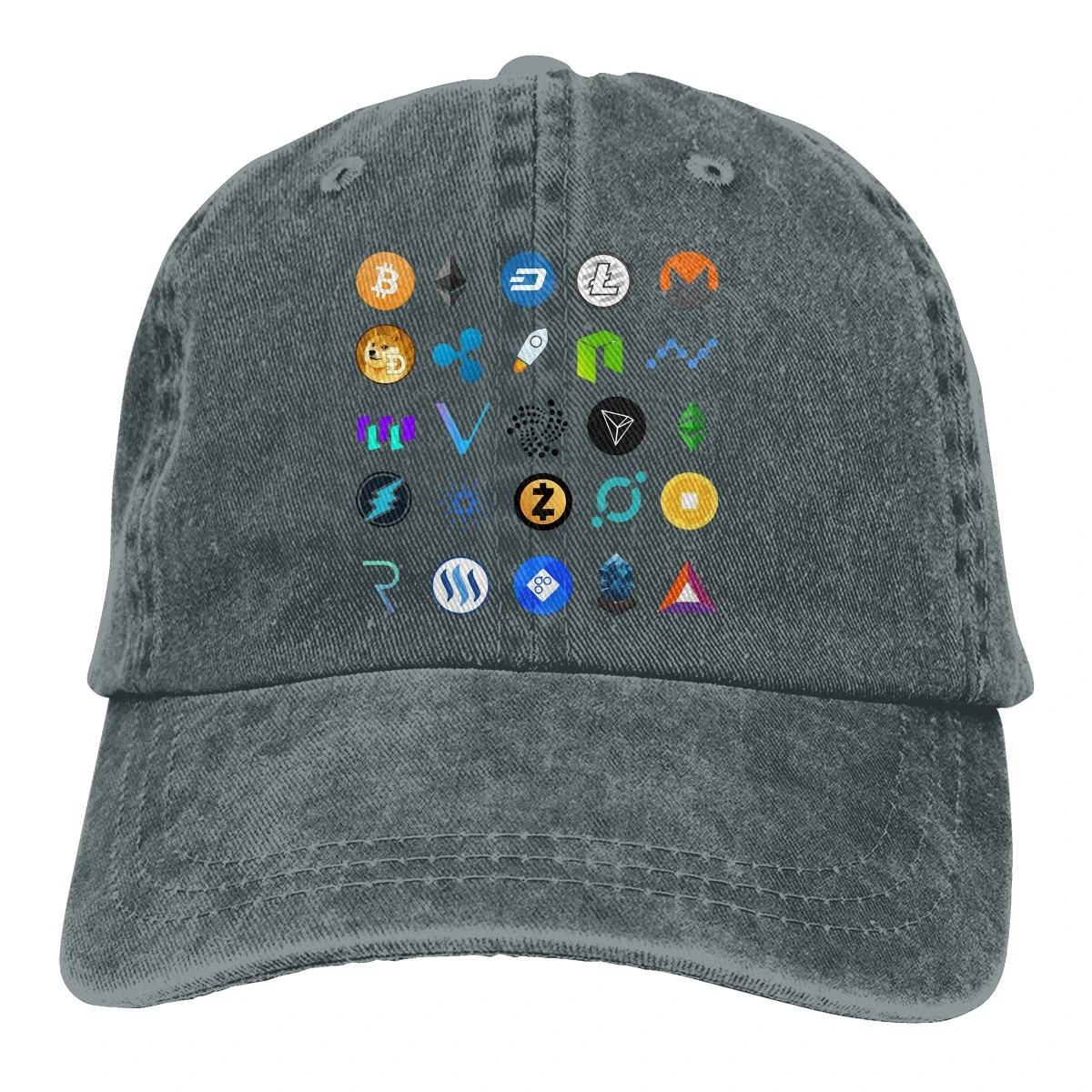 Adjustable Solid Color Baseball Cap Crypto Coins Cool Washed Cotton Dogecoin Funny Bitcoin Sports Woman Hat