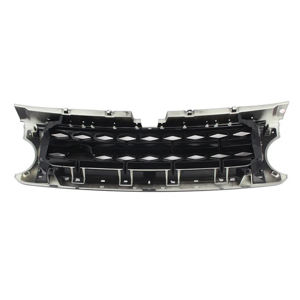 Car Styling Racing Grille dla Land Rover Discovery 4 LR4 2010 2011 2012 2013 L319 czarny błyszczący ABS przednia kratka z siatki