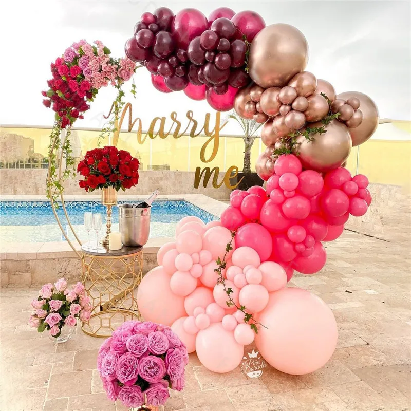 127pcs Red Gold Arch Garland Kit Balloons Set For Birthday Wedding Party Decorations Chrome Latex Balloons DIY Globos Kids Gifts