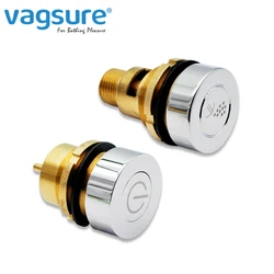 On Off Push Bathtub Air Start / Adjustment Switch Button Massage Bathtub Spa Chrome Solid Copper Pneumatic Air Control Switch