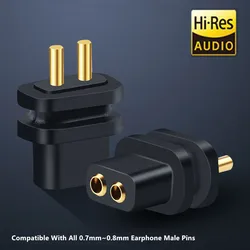 0.78mm 2 Pin Female Socket Compatible 0.7-0.8 Male Flat/Convex/Notch Double Needle Pin Plug Diy Custom High-end Headphone Cable