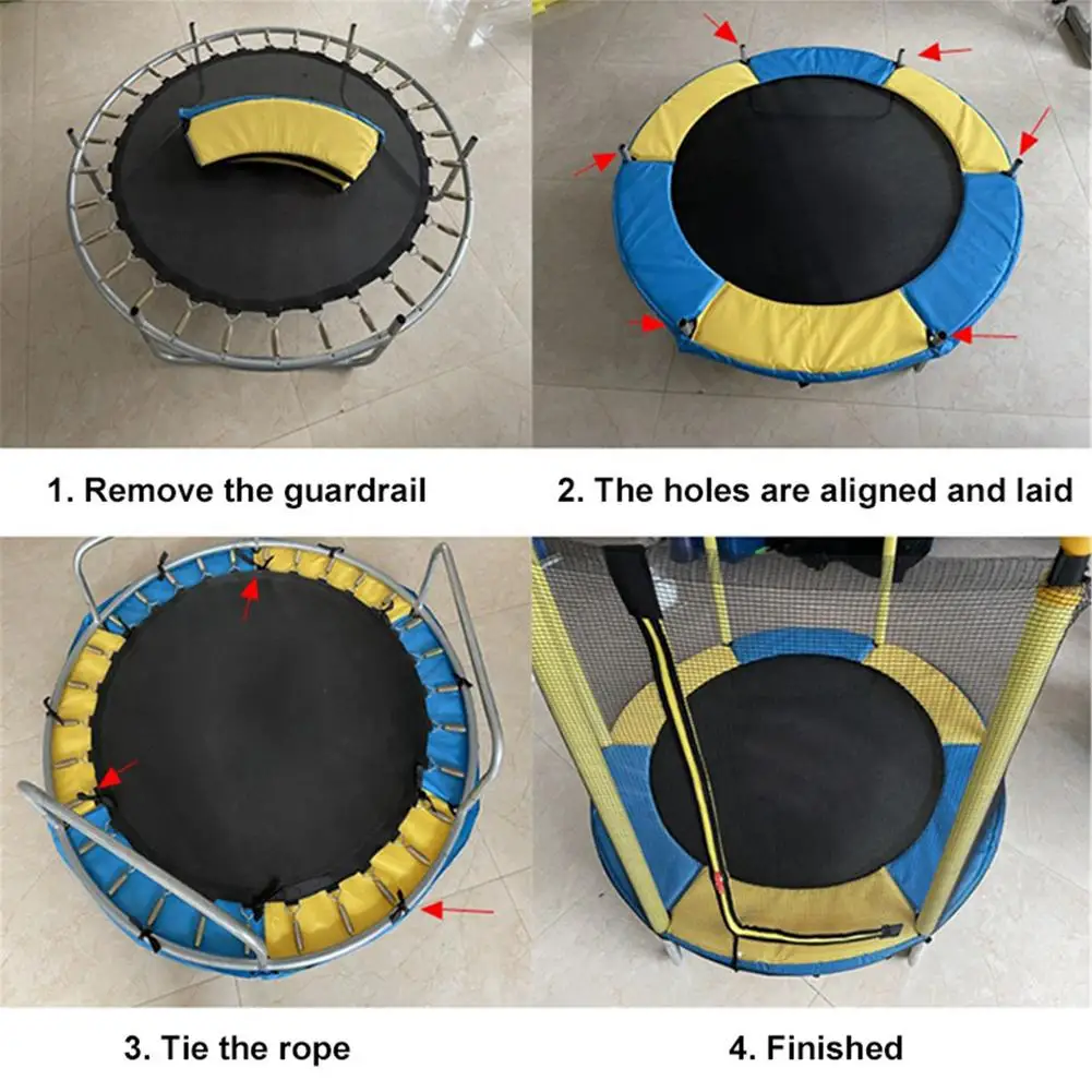 ユニバーサルトランポリン交換用安全マット,1.2m,1.5m,子供用防水安全スプリングカバー