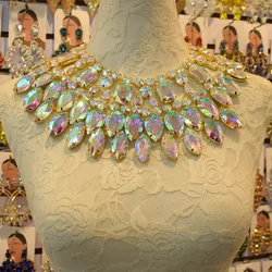 CUIER Luxury Women Necklace big size Jewelry for men huge Accessories for wedding stage fashion show AB crystal Drag queen piece