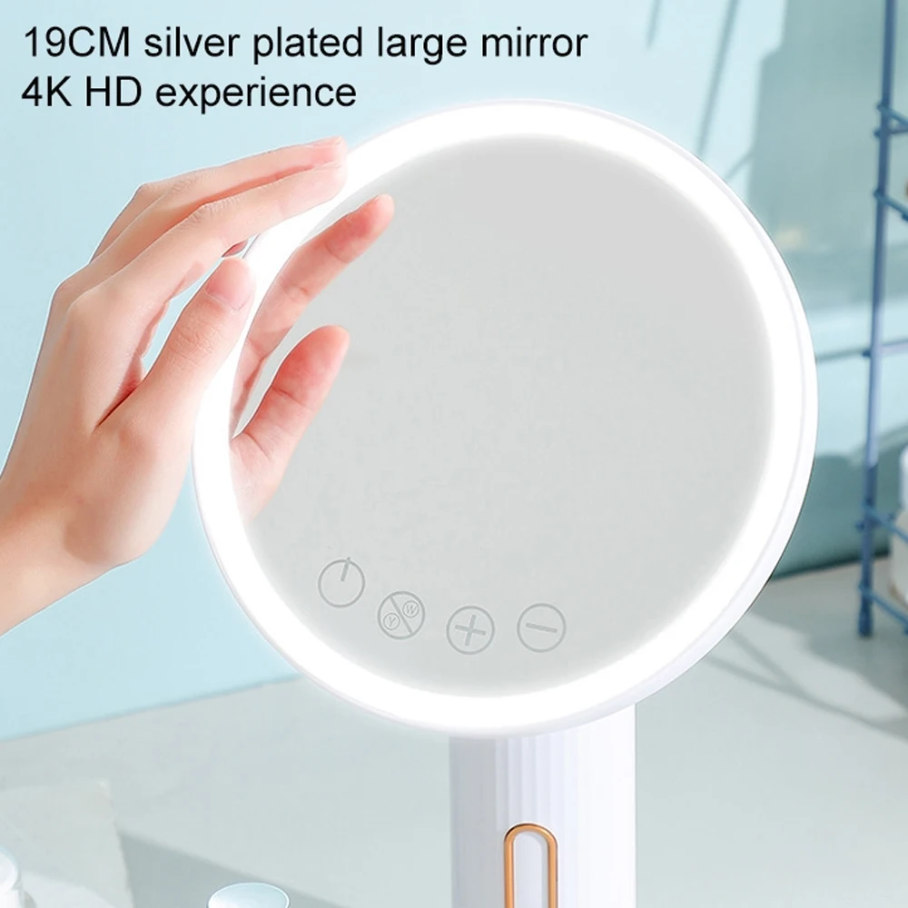 LED Daylight Makeup Mirror 3 Color Dimmable Lighting Modes High-Definition Cosmetic Mirror Touch Screen Switch Cosmetic Mirror