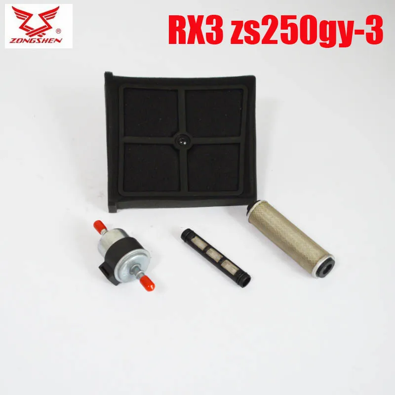 zonshen RX3  zs250gy-3 zongshen 250cc motorcycle engine oil filter fuel filter air cleaner drop screw spring