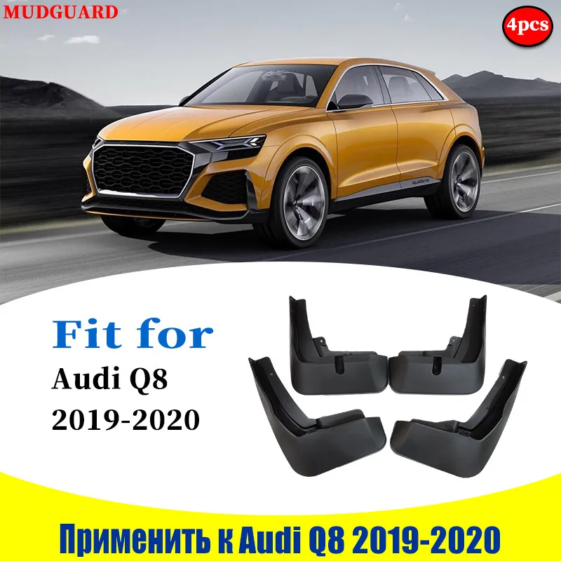 

CAR Fender FOR Audi Q8 2019-2020 Mudguards Splash Mud Flap Guards Mudflaps Fenders Mudguard auto styline Front Rear 4pcs