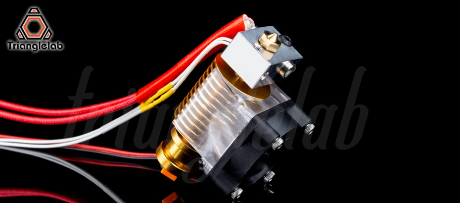 Trianglelab ® V6 Gold HeatSink V6 Hotend 12V/24V Remote Bowen J-Kopf und Lüfterhalterung für HOTEND für PT100 Extruder – Detail 11
