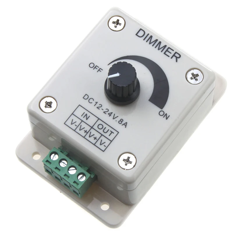 DC 12V-24V LED Dimmer Controller Adjust Single Color For 5050 3528 LED Strip