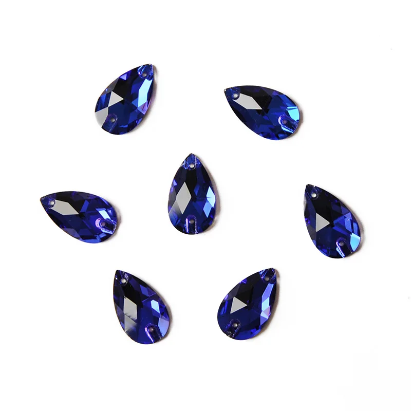 6A Crystal Strass Fashion Shiny Sewing Stones Tear Drop Sew On Rhinestones For Craft Dress decoration bags garment shoes